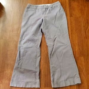 Banana Republic Women's Gray Twill Pants - Size 6S (Short)